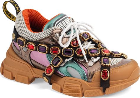 gucci platform sneakers with jewels.